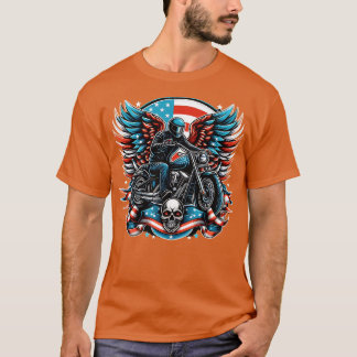 Camiseta Motocross Biker Dirt Bike Bandera Americana 4 de J