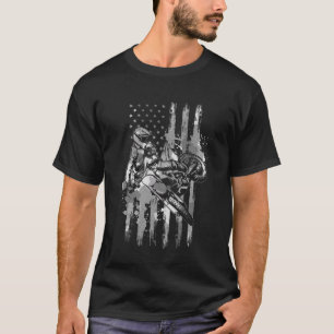 Camiseta Motocross de estilo libre bandera americana I Moto