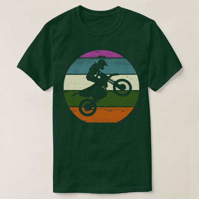 Camiseta Motocross Dirt Bicicleta Motocross Retro Deportes (Diseño del anverso)