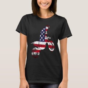 Camiseta Motocross Dirt Bike Bandera Americana Brap Dad