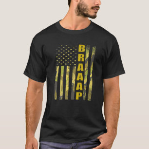 Camiseta Motocross Dirt Bike Braaap USA Flag Camo Motorcycl