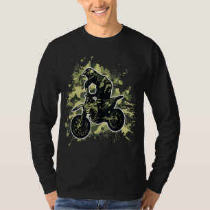 Camiseta Motocross Dirt Bike Camo Camouflage Rid en motocic