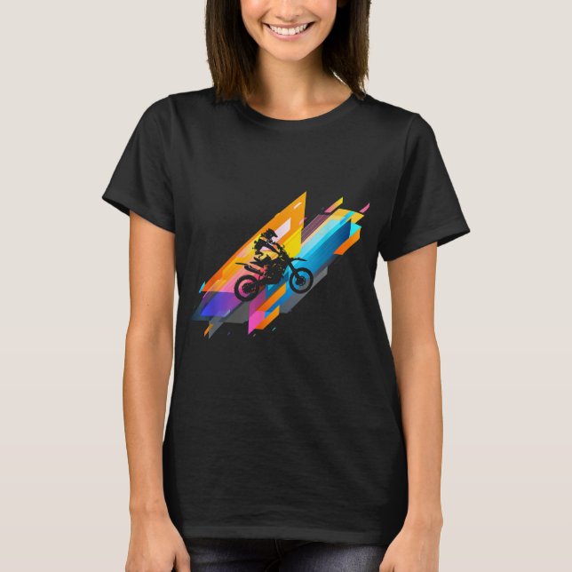 Camiseta Motocross Dirt Bike Rider Biker Motorist Motorcyc (Anverso)