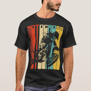 Camiseta Motocross Dirt Bike Rider Retro Vintage Motorcycle