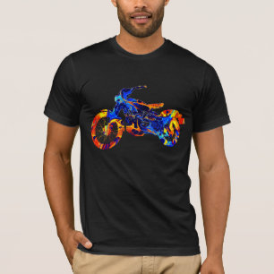 CAMISETA MOTOCROSS EN ARTE DE PINTURA COLORIDA