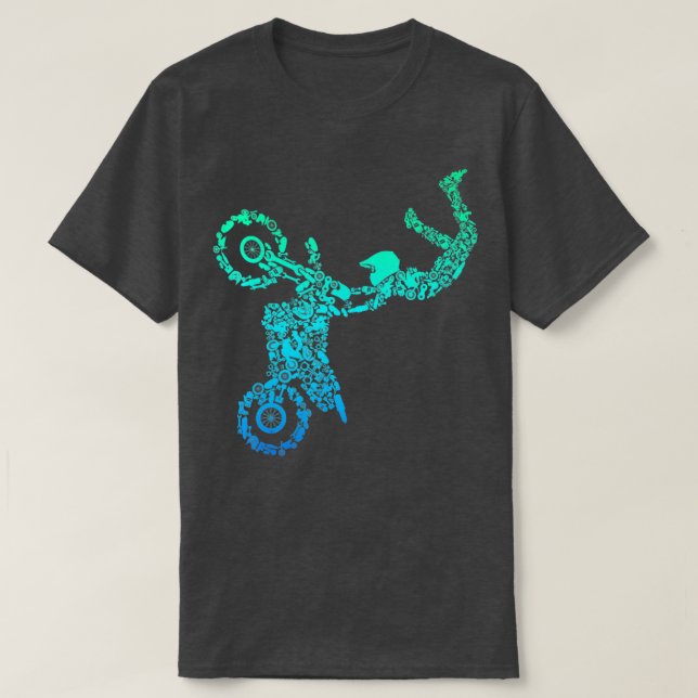 Camiseta Motocross enduro Dirt Bike Rider Boys en bicicleta (Diseño del anverso)