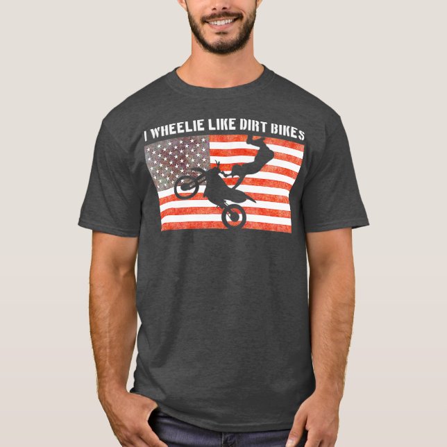 Camiseta Motocross Enduro Dirt Bike Riers Bandera Americana (Anverso)