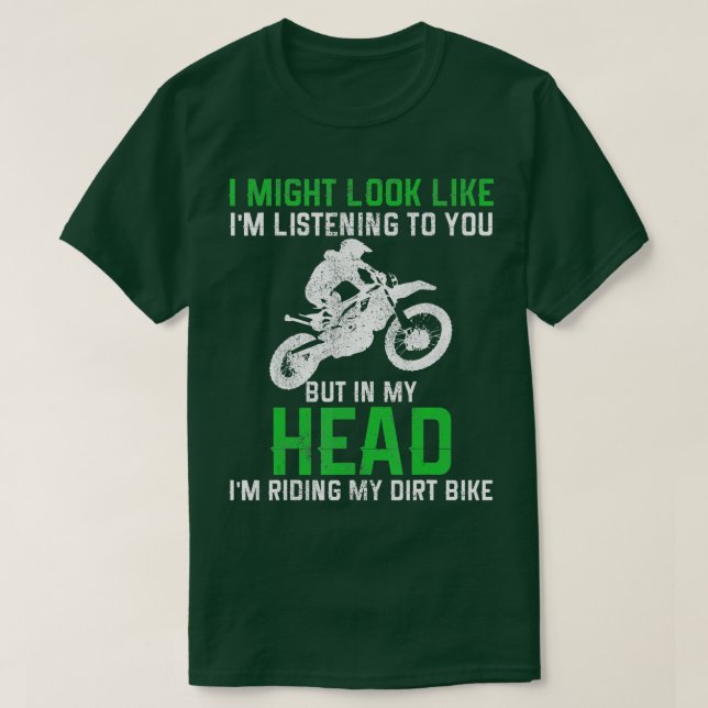 Camiseta Motocross Enduro Funny Cita Motocross Motorcycle (Diseño del anverso)