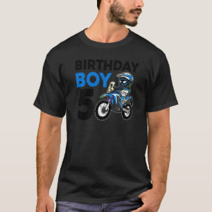Camiseta Motocross Fiesta de cumpleaños de ciclismo de 5 añ