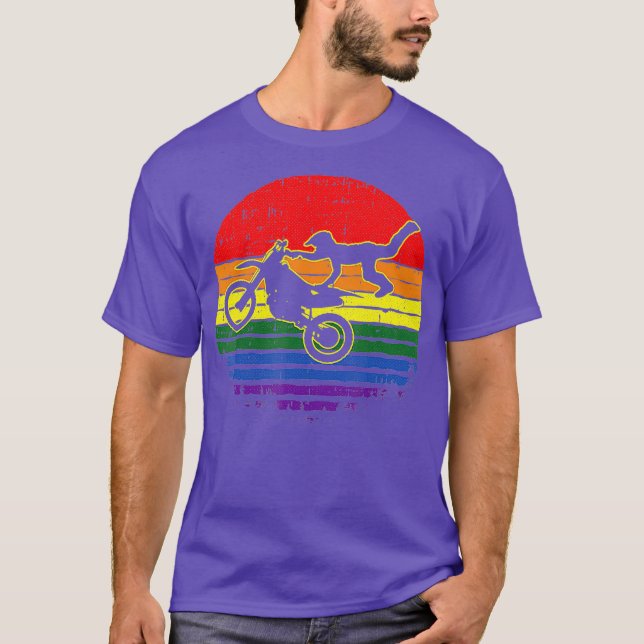 Camiseta Motocross Gay Pride Motorcycle Dirt Bike LGBTQ (Anverso)