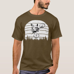 Camiseta Motocross Jumping Bike Distressed Graphic Sunset