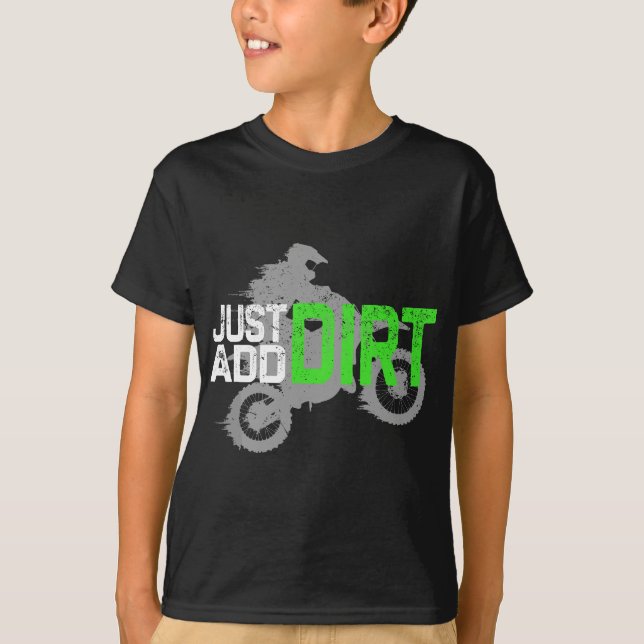 Camiseta Motocross juvenil, moto sucia de niños, Dirtbike,  (Anverso)