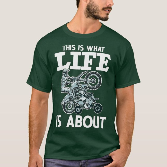 Camiseta Motocross: la bicicleta de suciedad de padre e hij (Anverso)