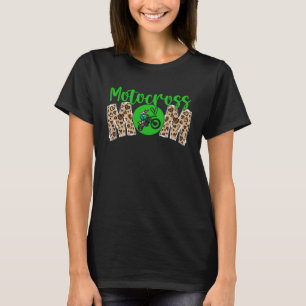 Camiseta Motocross Mamá Estampado de Leopardo Día de la Mad
