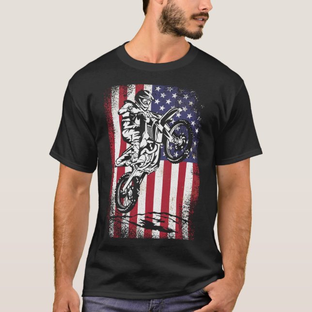 Camiseta Motocross moto de tierra vintage Estados Unidos (Anverso)
