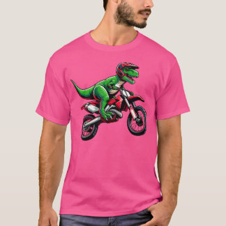 Camiseta Motocross moto sucia para niños dinosaurios