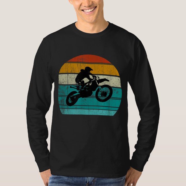 Camiseta Motocross moto sucia vintage retro niños (Anverso)