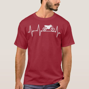 Camiseta Motocross motocicleta Heartbeat Biker Premium