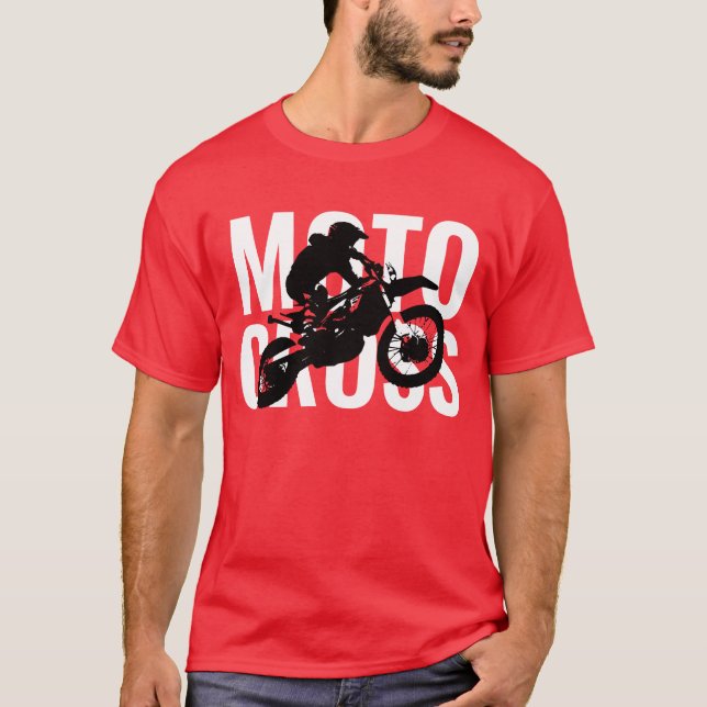 Camiseta Motocross Motorcycle Sport Pop Art (Anverso)