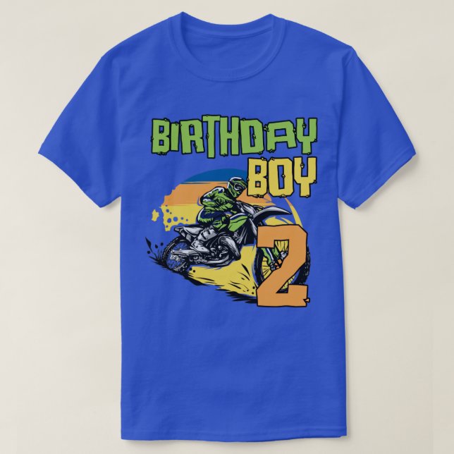 Camiseta Motocross MX 2 partido de cumpleaños de ciclismo d (Diseño del anverso)