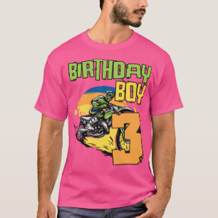 Camiseta Motocross MX 3 Año Fiesta de cumpleaños de ciclism