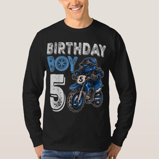 Camiseta Motocross MX 5Gift Bike Dirt Birthda de 5 años (Anverso)
