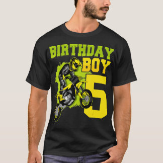 Camiseta Motocross MX 5Gift Bike Dirt Birthda de 5 años