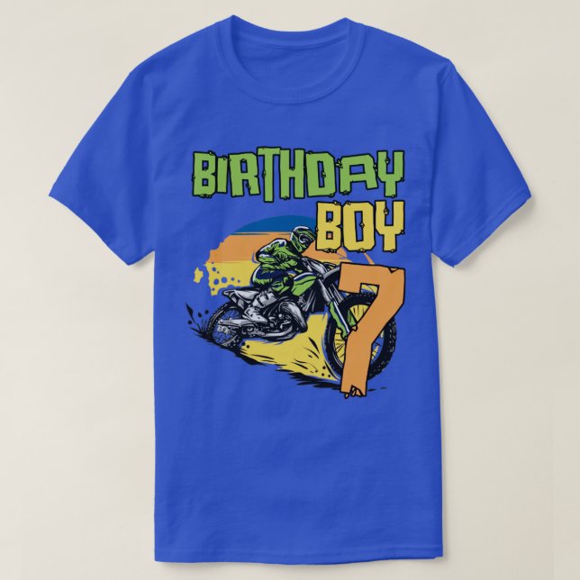 Camiseta Motocross MX 7 de Motocross partido de cumpleaños  (Diseño del anverso)