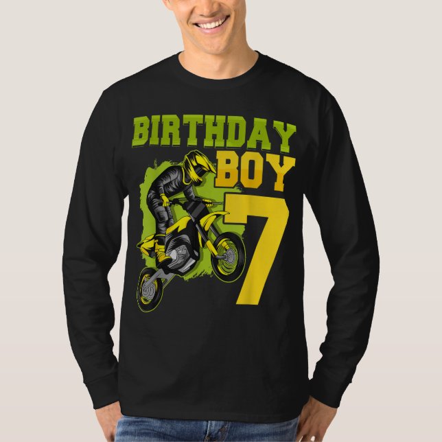 Camiseta Motocross MX 7Gift Bike Dirt Birthda de 7 años (Anverso)
