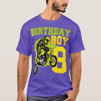 Camiseta Motocross MX 8don Gift Bike Dirt Birthda de 8 años