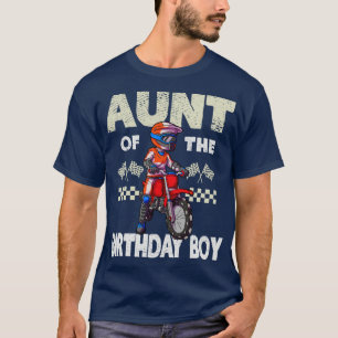 Camiseta Motocross MX Aunt Birthday Boy MX Familia Dirt Bik