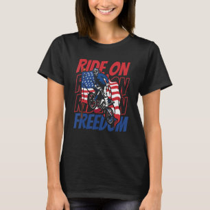 Camiseta Motocross Mx Ee. Uu. Flag Bike Biker - Dirt Biking