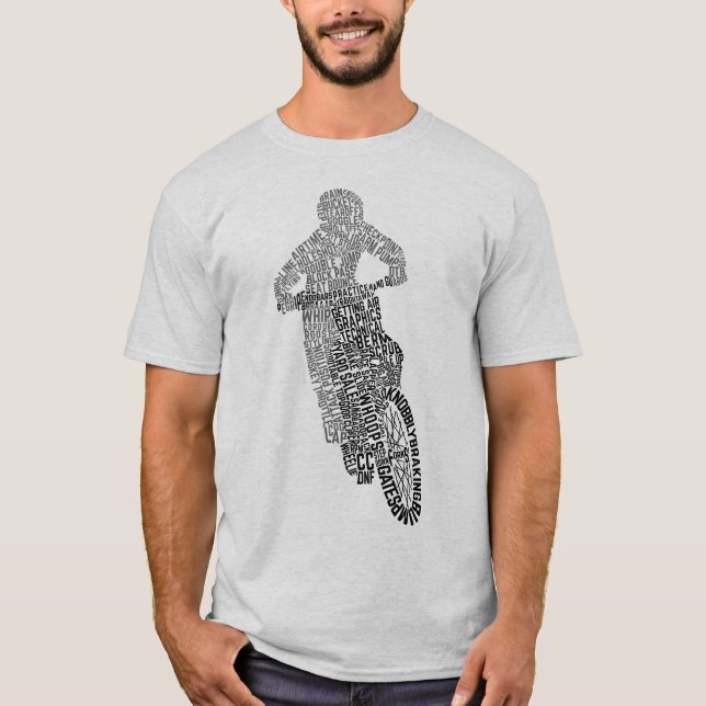 Camiseta Motocross Off Road Motorcycle Word Art (Anverso)