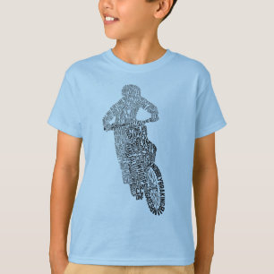 Camiseta Motocross off Road Motorcycle Word Art T-Shirt