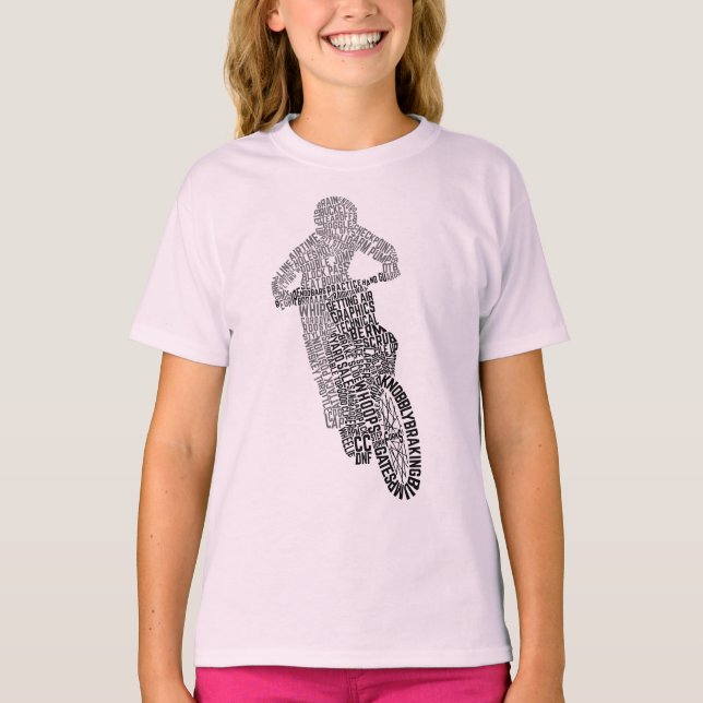Camiseta Motocross Off Road Trial Bicicleta Word Art (Anverso)