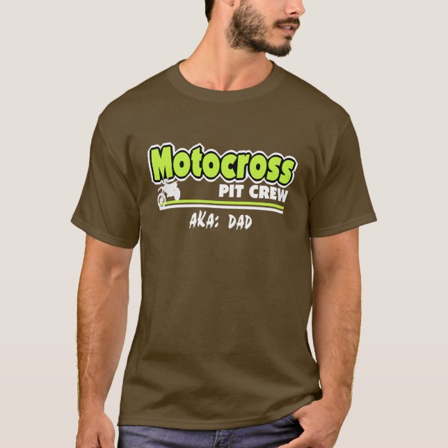Camiseta Motocross Pit Crew Dad (Anverso)