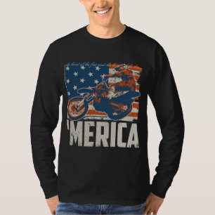 Camiseta Motocross racer muda de tierra y bandera estadouni