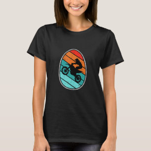 Camiseta Motocross Retro Dirt Bike Bunny Egg Happy Easter D