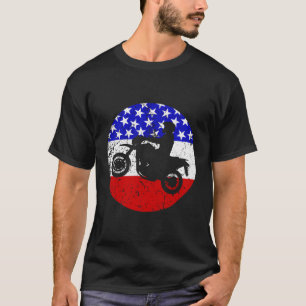 Camiseta Motocross Retro Estilo Motor Deportes Bandera Amer