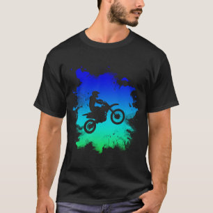 Camiseta Motocross Silhouette En Acción Por La Suciedad Fue