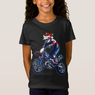 Camiseta Motocross Sports Lover Xmas Santa Hat Motocross