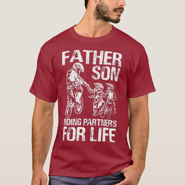 Camiseta Motocross Supercross Brap Dirt Bike Father Son (Anverso)