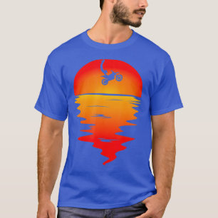 Camiseta Motocross Vaporwave Sunset Dirt Bike Synthwave