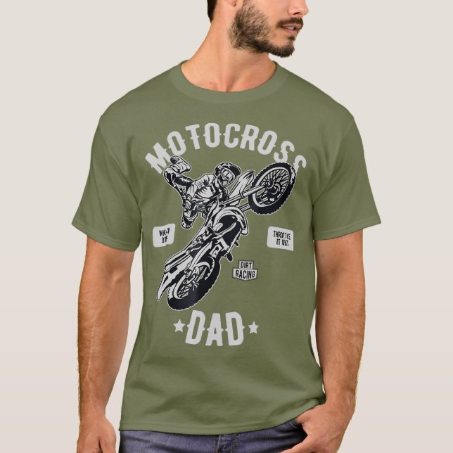 Camiseta Motocross vintage Dad Dirt Bike Carreras Dirtbike (Anverso)