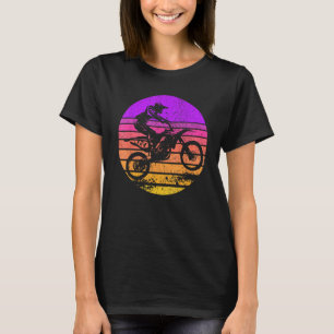 Camiseta Motocross Vintage Dirt Bike Rider Sunset Retro Sty