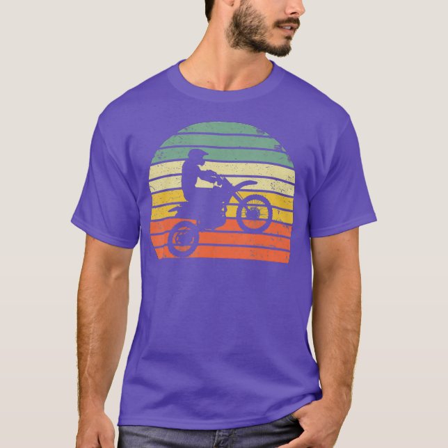 Camiseta Motocross vintage Dirt Bike Silhouette Retro (Anverso)