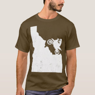 Camiseta Motocross vintage IDAHO regalo de arte para mapas