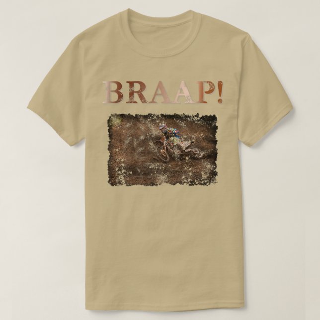 Camiseta Motocross y Dirt Bike Brap, Braap, Braaap! Grun (Diseño del anverso)
