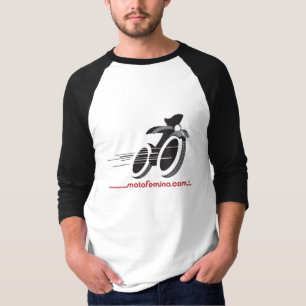 Camiseta MotoFemina 3/4 raglán de la manga