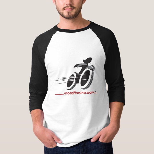 Camiseta MotoFemina 3/4 raglán de la manga (Anverso)